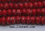 CDE2617 15.5 inches 7*10mm rondelle dyed sea sediment jasper beads