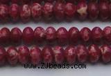 CDE2624 15.5 inches 5*8mm rondelle dyed sea sediment jasper beads