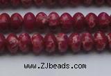 CDE2625 15.5 inches 7*10mm rondelle dyed sea sediment jasper beads