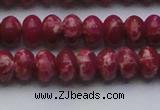 CDE2627 15.5 inches 10*14mm rondelle dyed sea sediment jasper beads