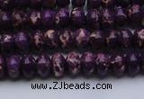 CDE2632 15.5 inches 5*8mm rondelle dyed sea sediment jasper beads