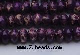 CDE2633 15.5 inches 7*10mm rondelle dyed sea sediment jasper beads