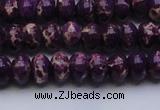 CDE2634 15.5 inches 8*12mm rondelle dyed sea sediment jasper beads