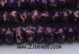 CDE2635 15.5 inches 10*14mm rondelle dyed sea sediment jasper beads