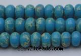 CDE2649 15.5 inches 7*10mm rondelle dyed sea sediment jasper beads