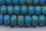 CDE2651 15.5 inches 10*14mm rondelle dyed sea sediment jasper beads