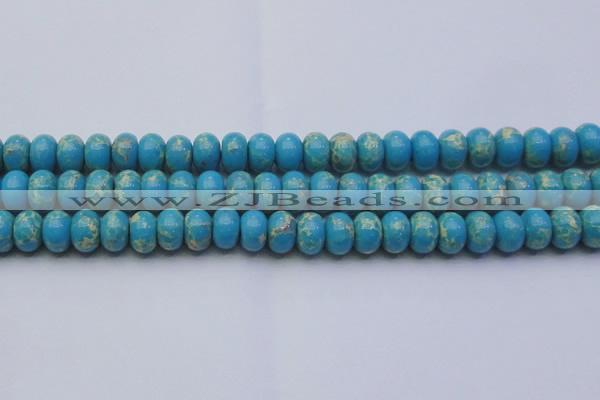 CDE2653 15.5 inches 13*18mm rondelle dyed sea sediment jasper beads