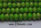 CDE2656 15.5 inches 5*8mm rondelle dyed sea sediment jasper beads