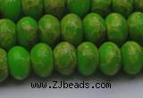 CDE2661 15.5 inches 13*18mm rondelle dyed sea sediment jasper beads