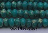 CDE2666 15.5 inches 8*12mm rondelle dyed sea sediment jasper beads
