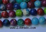 CDE2689 15.5 inches 6mm round mixed color sea sediment jasper beads
