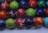 CDE2690 15.5 inches 8mm round mixed color sea sediment jasper beads