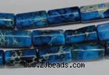 CDE282 15.5 inches 8*17mm tube dyed sea sediment jasper beads