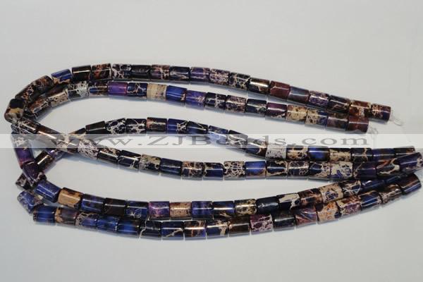 CDE380 15.5 inches 8*10mm tube dyed sea sediment jasper beads