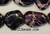CDE394 15.5 inches 20*25mm nugget dyed sea sediment jasper beads