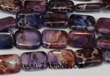 CDE435 15.5 inches 10*14mm rectangle dyed sea sediment jasper beads
