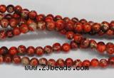 CDE490 15.5 inches 4mm round dyed sea sediment jasper beads