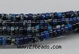 CDE50 15.5 inches 3*6mm coin dyed sea sediment jasper beads wholesale