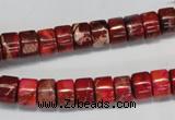 CDE596 15.5 inches 4*8mm tube dyed sea sediment jasper beads