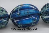CDE62 15.5 inches 25*33mm star fruit shaped dyed sea sediment jasper beads