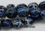 CDE63 15.5 inches 12*15mm nuggets dyed sea sediment jasper beads