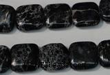 CDE692 15.5 inches 14*14mm square dyed sea sediment jasper beads