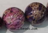 CDE699 15.5 inches 24mm round dyed sea sediment jasper beads