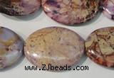 CDE712 15.5 inches 22*30mm oval dyed sea sediment jasper beads