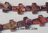 CDE722 15.5 inches 12*16mm cross dyed sea sediment jasper beads