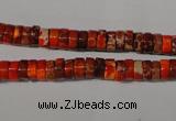 CDE733 15.5 inches 3*6mm heishi dyed sea sediment jasper beads