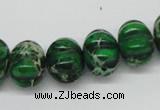 CDE75 15.5 inches 12*16mm pumpkin dyed sea sediment jasper beads