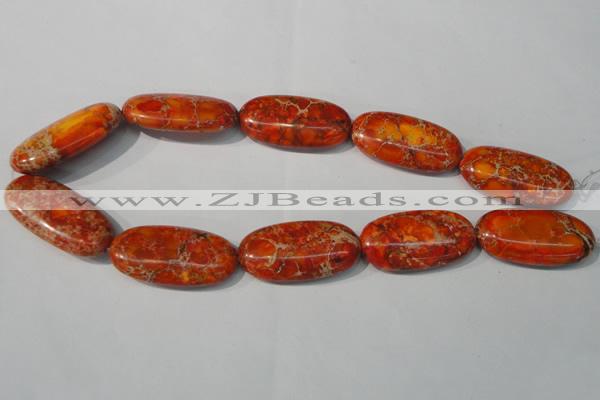 CDE752 15.5 inches 20*40mm oval dyed sea sediment jasper beads