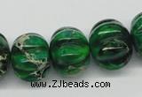 CDE76 15.5 inches multi sizes pumpkin dyed sea sediment jasper beads