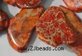 CDE760 15.5 inches 19*32mm – 22*38mm freeform dyed sea sediment jasper bead