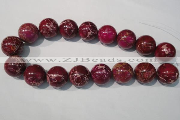 CDE765 15.5 inches 24mm round dyed sea sediment jasper beads