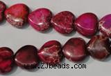 CDE792 15.5 inches 12*12mm heart dyed sea sediment jasper beads