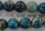 CDE807 15.5 inches 15mm round dyed sea sediment jasper beads wholesale