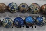 CDE815 15.5 inches 12mm round dyed sea sediment jasper beads wholesale