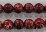 CDE825 15.5 inches 14mm round dyed sea sediment jasper beads wholesale