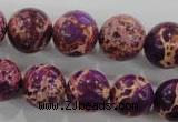 CDE835 15.5 inches 14mm round dyed sea sediment jasper beads wholesale