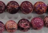 CDE836 15.5 inches 15mm round dyed sea sediment jasper beads wholesale