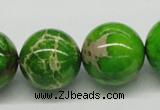 CDE85 15.5 inches 20mm round dyed sea sediment jasper beads