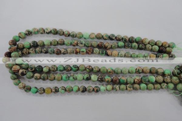 CDE852 15.5 inches 8mm round dyed sea sediment jasper beads wholesale