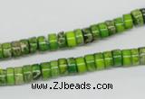 CDE88 15.5 inches 4*6mm roundel dyed sea sediment jasper beads