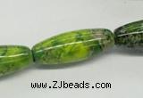 CDE89 15.5 inches 12*30mm rice dyed sea sediment jasper beads