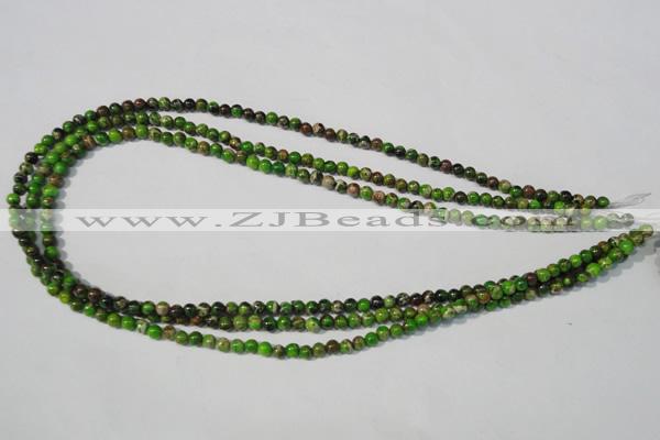 CDE920 15.5 inches 4mm round dyed sea sediment jasper beads