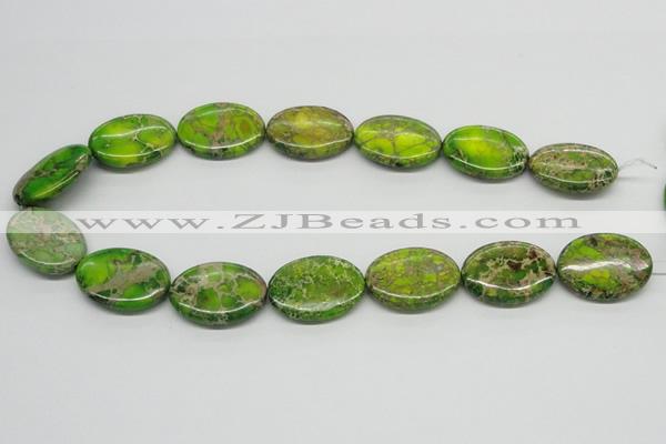 CDE94 15.5 inches 22*30mm oval dyed sea sediment jasper beads