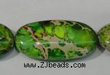 CDE942 15.5 inches 30*40mm oval dyed sea sediment jasper beads