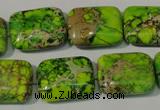 CDE949 15.5 inches 15*20mm rectangle dyed sea sediment jasper beads