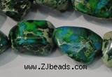 CDE961 15.5 inches 18*20mm nuggets dyed sea sediment jasper beads